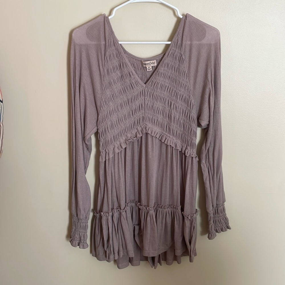Mauve Long-sleeve dress